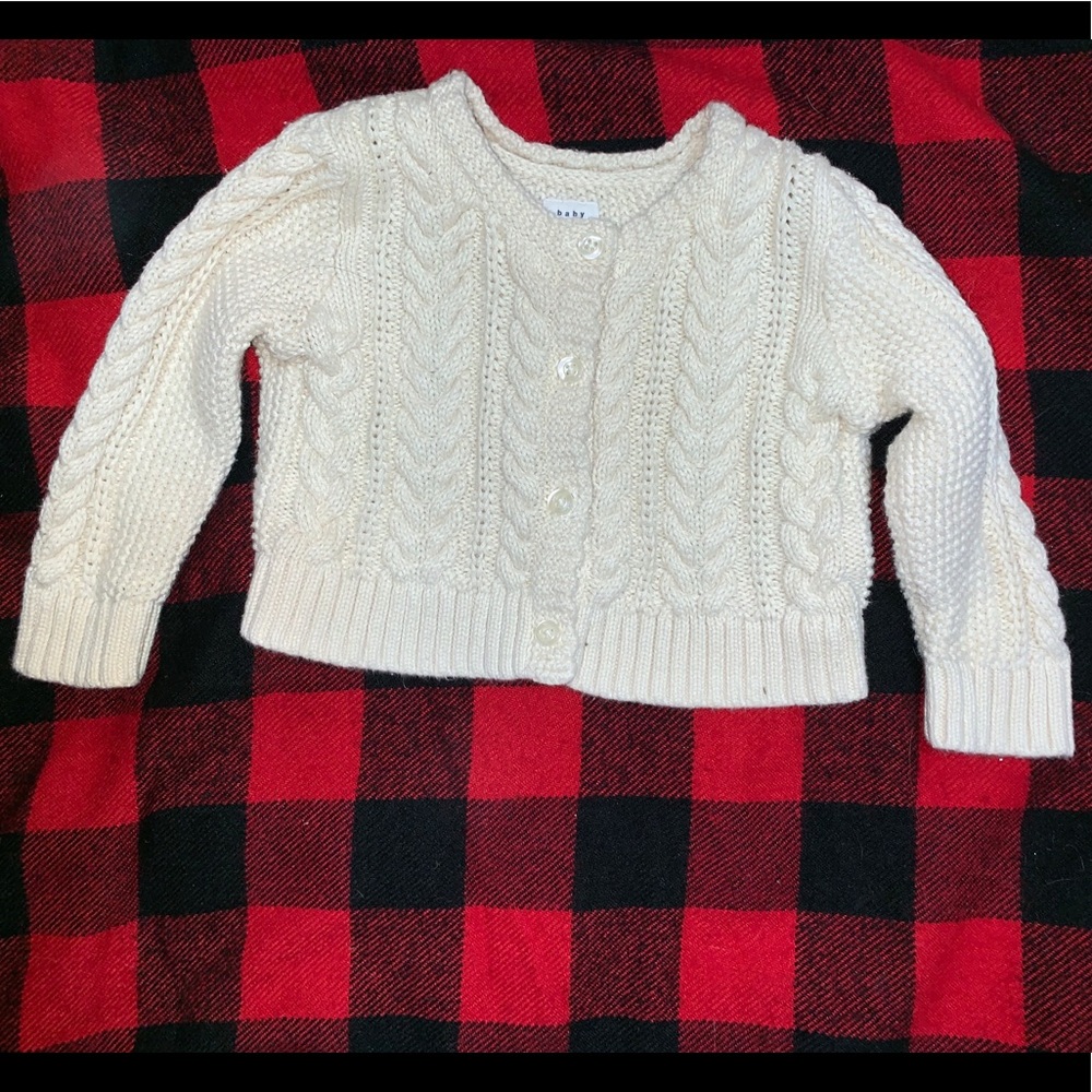 Cable knit cardigan